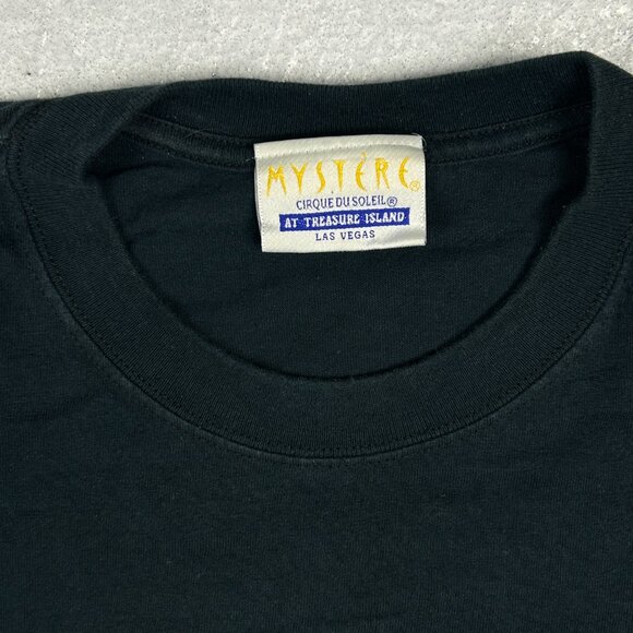 Cirque Du Soleil Mystere Shirt Men XL Black Treasure Island Y2K Embroidered - Picture 8 of 8